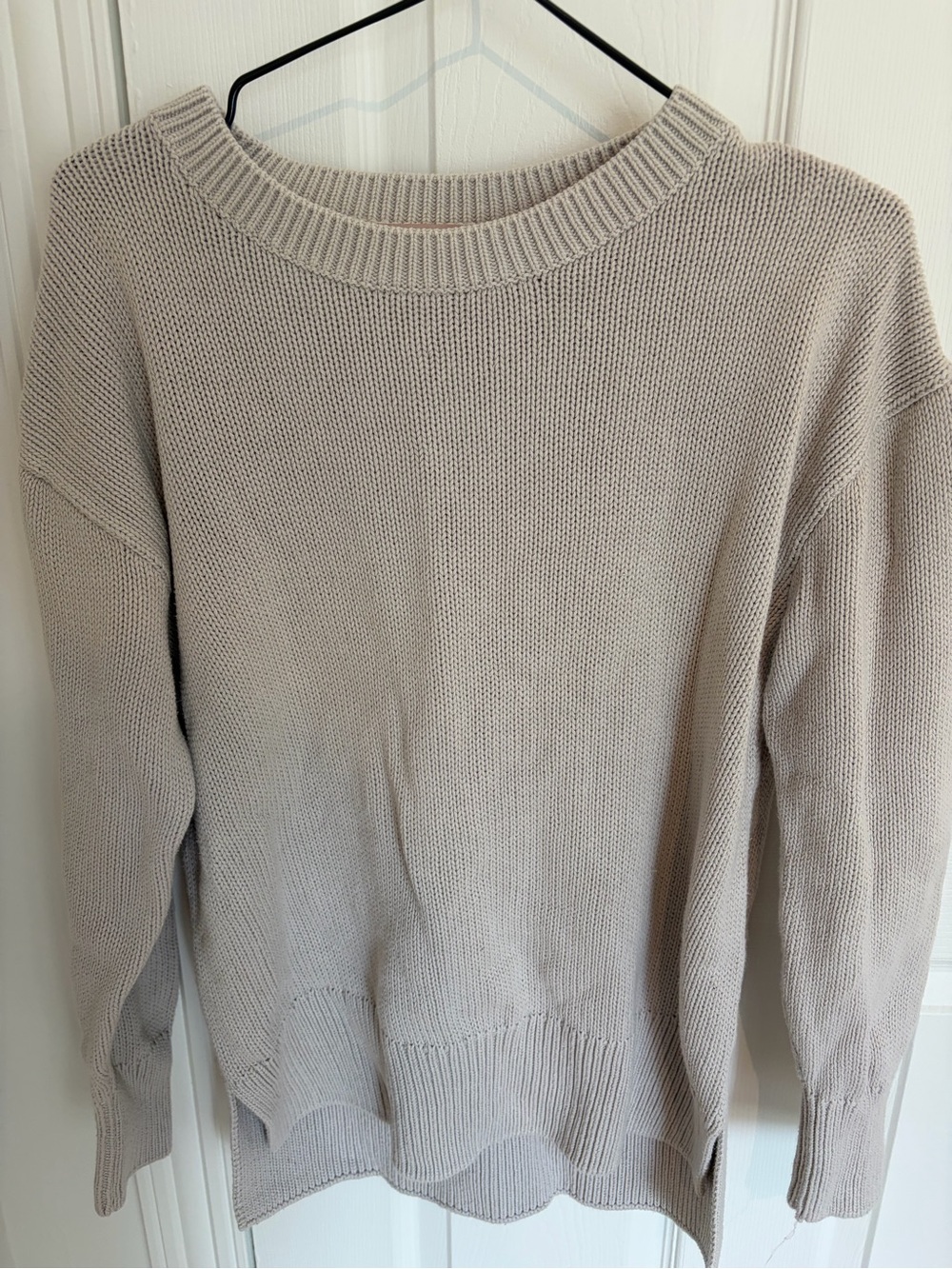 Philosophy Neutral Crewneck Sweater in Light Taupe